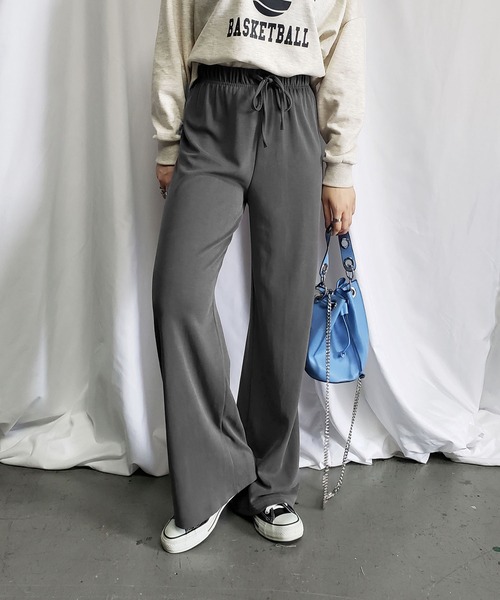 me+em select（ミームセレクト）の「スムースカットイージースラックス（スラックス・レディース・ブラック/ブラウン/グレー・FREE）」の3枚目の写真