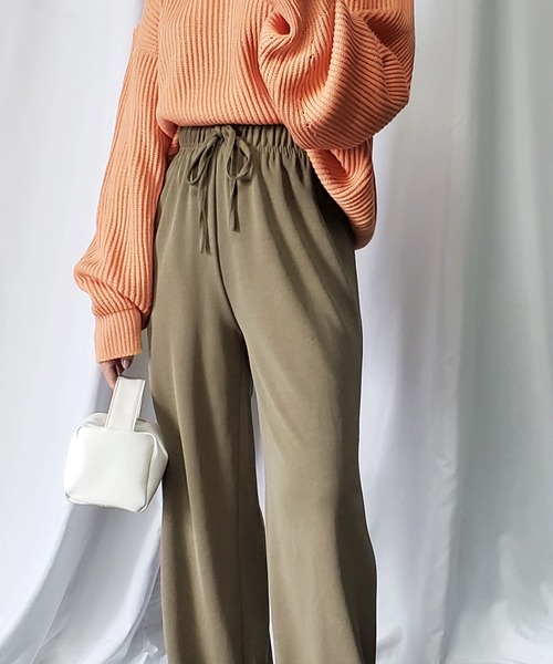 me+em select（ミームセレクト）の「スムースカットイージースラックス（スラックス・レディース・ブラック/ブラウン/グレー・FREE）」の9枚目の写真