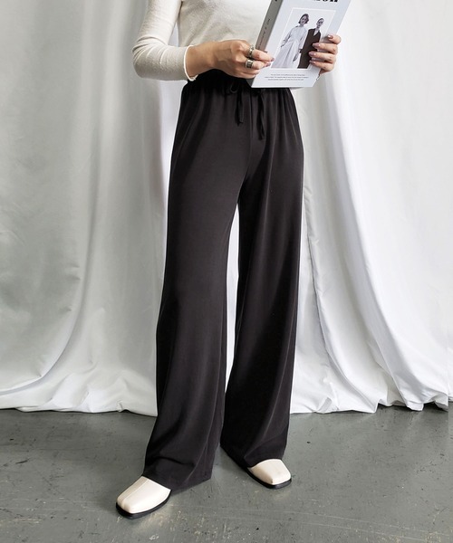 me+em select（ミームセレクト）の「スムースカットイージースラックス（スラックス・レディース・ブラック/ブラウン/グレー・FREE）」の12枚目の写真