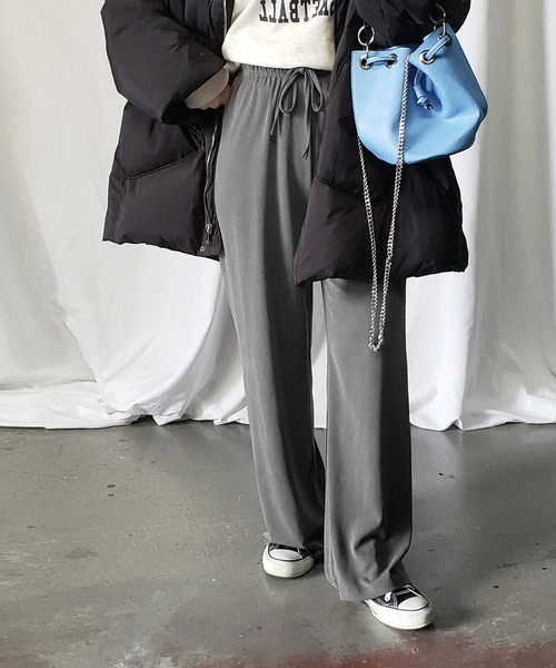 me+em select（ミームセレクト）の「スムースカットイージースラックス（スラックス・レディース・ブラック/ブラウン/グレー・FREE）」の8枚目の写真