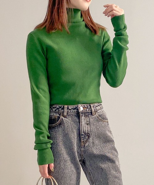 KOBE LETTUCE（コウベレタス）の「もっちりハイネックニットトップス（ニット/セーター・レディース・ホワイト系その他/ブラック/グリーン/ブラウン系その他・FREE）」の7枚目の写真