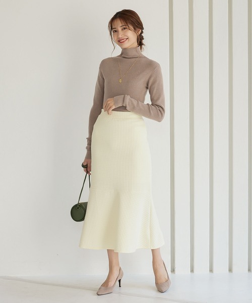 KOBE LETTUCE（コウベレタス）の「もっちりハイネックニットトップス（ニット/セーター・レディース・ホワイト系その他/ブラック/グリーン/ブラウン系その他・FREE）」の9枚目の写真