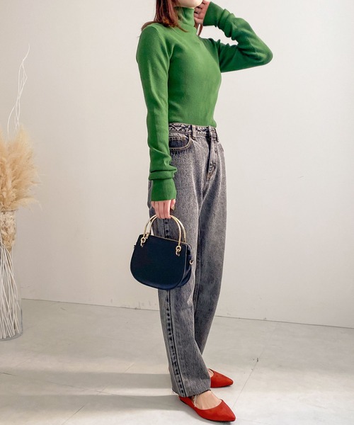 KOBE LETTUCE（コウベレタス）の「もっちりハイネックニットトップス（ニット/セーター・レディース・ホワイト系その他/ブラック/グリーン/ブラウン系その他・FREE）」の8枚目の写真