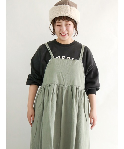 Samansa Mos2(サマンサ モスモス)の「ロゴプリントスウェットトレーナー(スウェット・レディース・ベージュ/レッド/ブルー/グリーン/チャコール/キナリ・フリ-)」の3枚目の写真