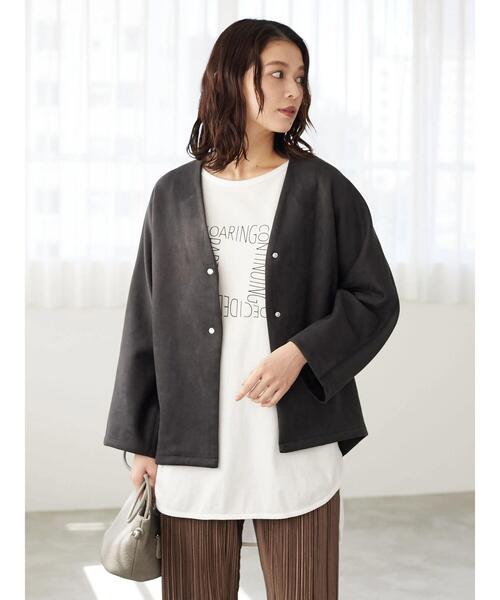 Green　Parks（グリーンパークス）の「ブロックロゴロンTEE＊（Tシャツ/カットソー・レディース・オフホワイト/ダークネイビー・FREE）」の22枚目の写真