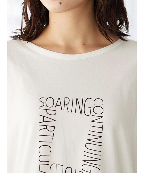 Green　Parks（グリーンパークス）の「ブロックロゴロンTEE＊（Tシャツ/カットソー・レディース・オフホワイト/ダークネイビー・FREE）」の17枚目の写真