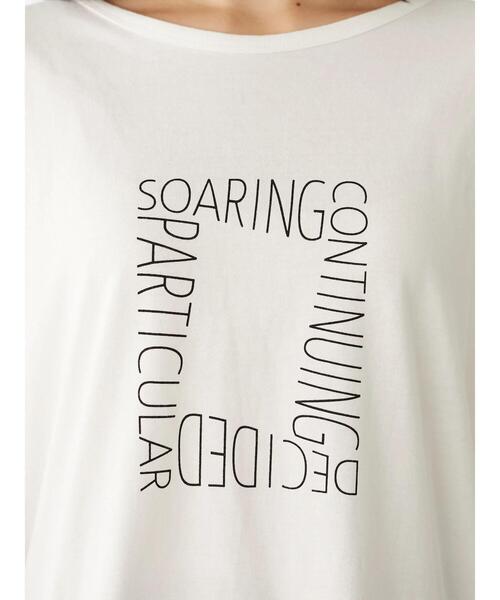 Green　Parks（グリーンパークス）の「ブロックロゴロンTEE＊（Tシャツ/カットソー・レディース・オフホワイト/ダークネイビー・FREE）」の16枚目の写真