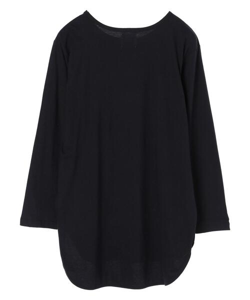 Green　Parks（グリーンパークス）の「ブロックロゴロンTEE＊（Tシャツ/カットソー・レディース・オフホワイト/ダークネイビー・FREE）」の12枚目の写真