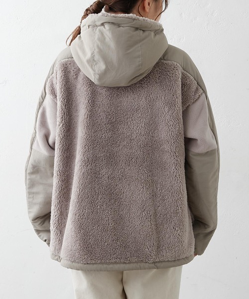 GERRY(ジェリー)の「【GERRY】BOA HALF HOODIE/ボアハーフフーディー(その他アウター・レディース・オフホワイト/ブラック/グレー・FREE)」の10枚目の写真