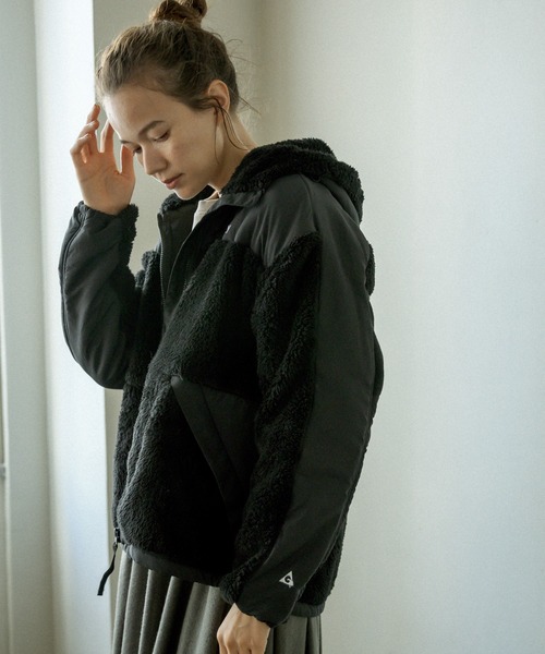 GERRY(ジェリー)の「【GERRY】BOA HALF HOODIE/ボアハーフフーディー(その他アウター・レディース・オフホワイト/ブラック/グレー・FREE)」の15枚目の写真