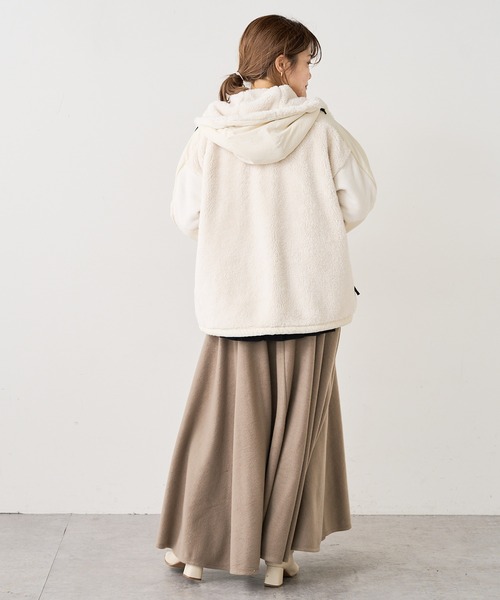 GERRY(ジェリー)の「【GERRY】BOA HALF HOODIE/ボアハーフフーディー(その他アウター・レディース・オフホワイト/ブラック/グレー・FREE)」の19枚目の写真