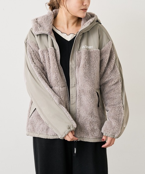 GERRY(ジェリー)の「【GERRY】BOA HALF HOODIE/ボアハーフフーディー(その他アウター・レディース・オフホワイト/ブラック/グレー・FREE)」の20枚目の写真