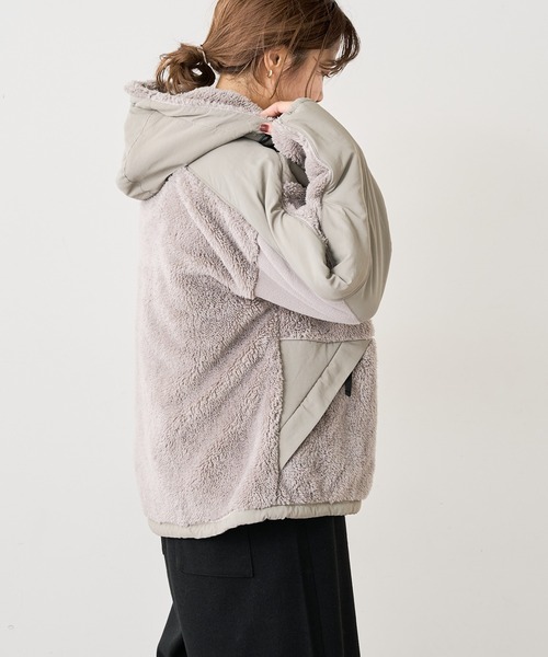 GERRY(ジェリー)の「【GERRY】BOA HALF HOODIE/ボアハーフフーディー(その他アウター・レディース・オフホワイト/ブラック/グレー・FREE)」の21枚目の写真