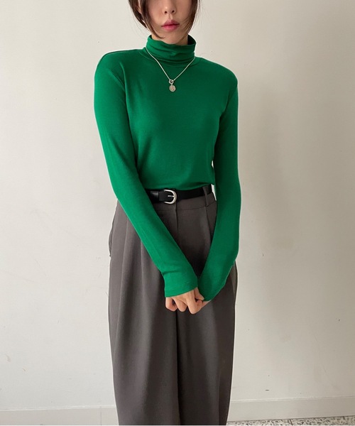 Didot.showroom(ディドット ショールーム)の「set up tuck wide sl(スラックス・レディース・ブラウン/ブラック/チャコールグレー・S/M)」の21枚目の写真