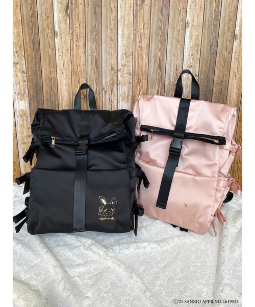 Honey Salon(ハニーサロン)の「【予備生産分】ウィッシュミーメル×HS サイドレースアップリュック(バックパック/リュック・レディース・ブラック/ピンク・FREE)」の6枚目の写真