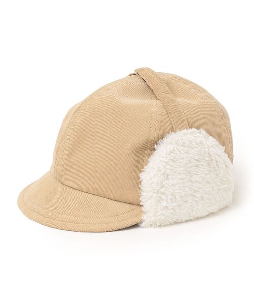 SHIPS（シップス）の「SHIPS KIDS:コーデュロイ フライトキャップ（キャップ・キッズ・ネイビー/ベージュ・MEDIUM/SMALL/X-SMALL）」の2枚目の写真