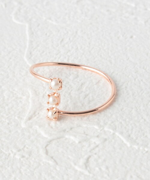 grove（グローブ）の「◆ミニパールアソートセットリング（リング・レディース・ゴールド/ピンクゴールド/ゴールド系・00）」の6枚目の写真