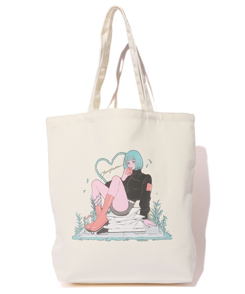 FRUIT OF THE LOOM(フルーツオブザルーム)の「【ROOPTOKYO限定】FRUIT OF THE LOOM/フルーツオブザルーム×Nah 描き下ろしイラスト コラボ トートバッグ 限定品(トートバッグ・レディース・キナリ/ブラック・FREE)」の15枚目の写真