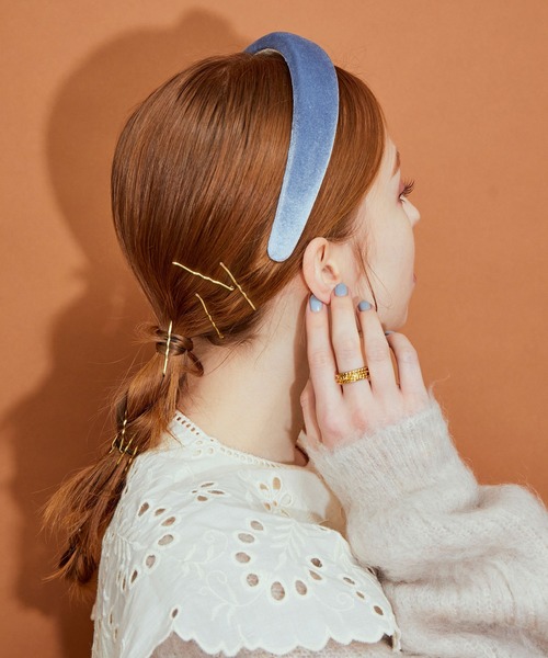 MADEMOISELLE ROPE'（マドモアゼル ロペ）の「ベロアカチューシャ（カチューシャ・レディース・サックスブルー/マスタード/ブラック・FREE）」の10枚目の写真
