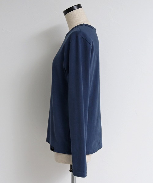 Malle（マル）の「malle 16/-天竺長袖Tシャツ（Tシャツ/カットソー・レディース・ネイビー/オフホワイト/サックスブルー・FREE）」の16枚目の写真
