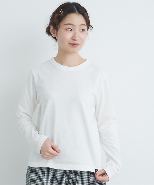 Malle（マル）の「malle 16/-天竺長袖Tシャツ（Tシャツ/カットソー・レディース・ネイビー/オフホワイト/サックスブルー・FREE）」の22枚目の写真