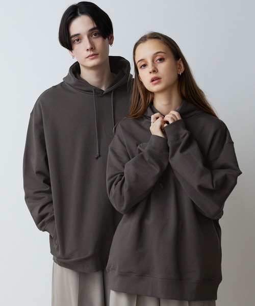 CLEL(クレイル)の「【CLEL】Heavy Weight Loose Parka / ヘビーウェイト ルーズパーカー(パーカー・メンズ・チャコールグレー/オフホワイト/グレイッシュベージュ・S/M/L)」の3枚目の写真