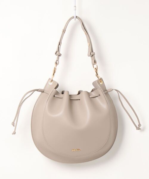 Folli Follie(フォリフォリ)の「EMMA ラウンドレザーショルダーバッグ(ショルダーバッグ・レディース・ベージュ/ピンク・フリー)」の2枚目の写真