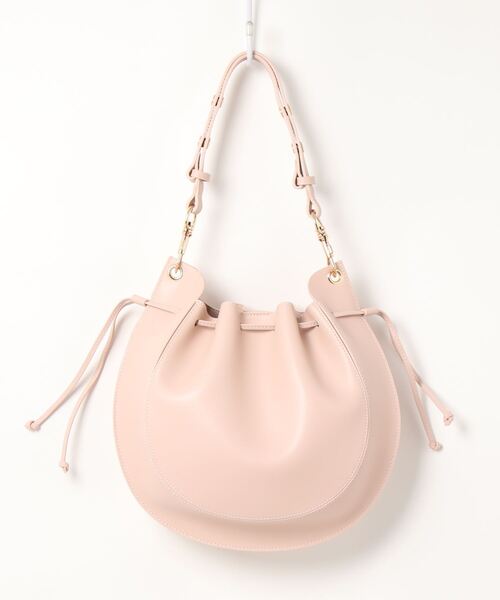 Folli Follie(フォリフォリ)の「EMMA ラウンドレザーショルダーバッグ(ショルダーバッグ・レディース・ベージュ/ピンク・フリー)」の5枚目の写真