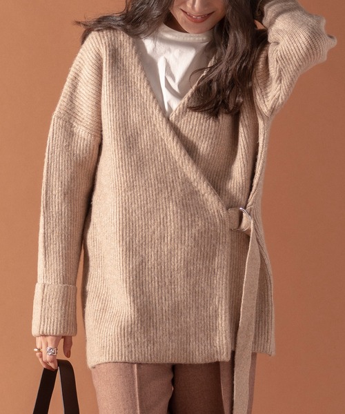 EUCLAID（エウクレイド）の「ラップニットカーディガン（ニット