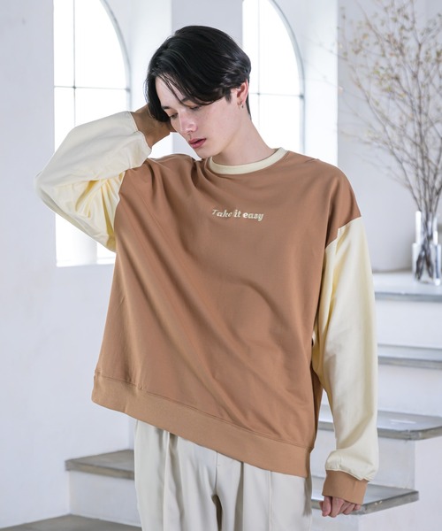 EDEL（エーデル）の「EDEL - バイカラースウェット（スウェット・メンズ・サックスブルー/ブラウン・MEDIUM/LARGE）」の13枚目の写真