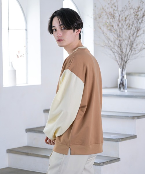 EDEL（エーデル）の「EDEL - バイカラースウェット（スウェット・メンズ・サックスブルー/ブラウン・MEDIUM/LARGE）」の16枚目の写真