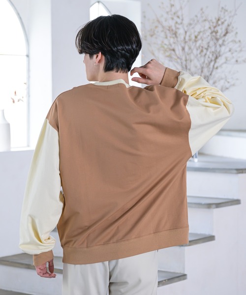 EDEL（エーデル）の「EDEL - バイカラースウェット（スウェット・メンズ・サックスブルー/ブラウン・MEDIUM/LARGE）」の17枚目の写真