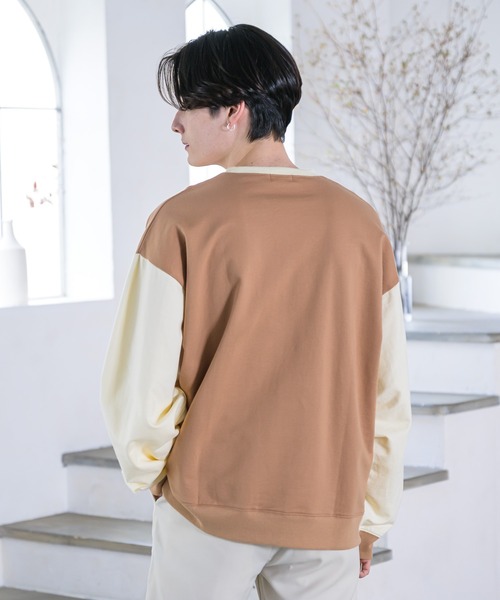 EDEL（エーデル）の「EDEL - バイカラースウェット（スウェット・メンズ・サックスブルー/ブラウン・MEDIUM/LARGE）」の18枚目の写真