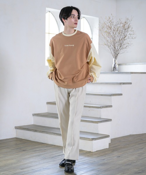 EDEL（エーデル）の「EDEL - バイカラースウェット（スウェット・メンズ・サックスブルー/ブラウン・MEDIUM/LARGE）」の19枚目の写真