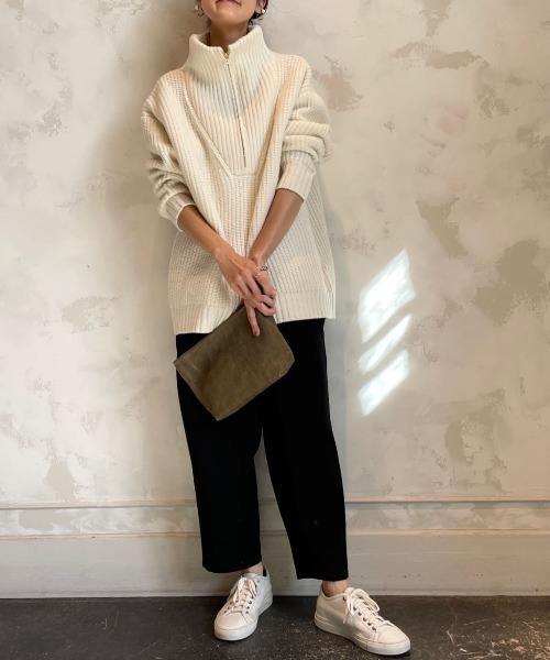 YVES ANDRIEUX(イヴアンドリュー)の「《YVES ANDRIEUX》ポーチ(ポーチ・レディース・ホワイト/カーキ・FREE)」の9枚目の写真