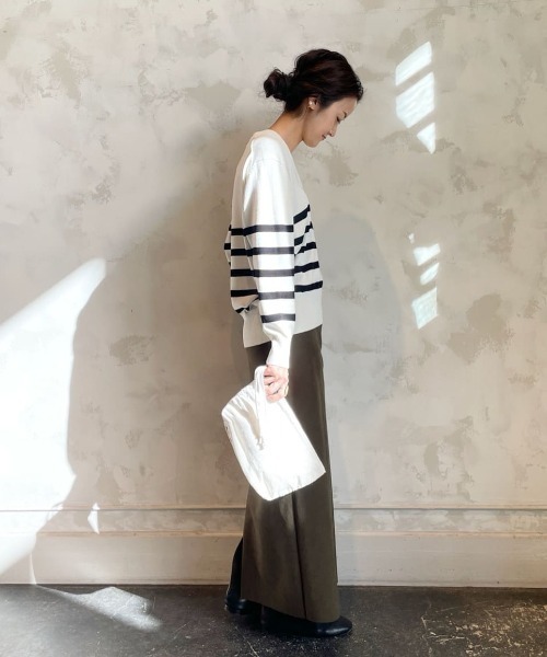 YVES ANDRIEUX(イヴアンドリュー)の「《YVES ANDRIEUX》ポーチ(ポーチ・レディース・ホワイト/カーキ・FREE)」の12枚目の写真