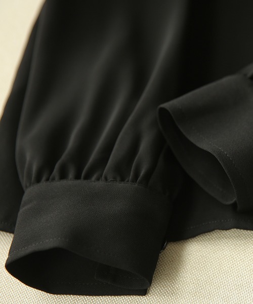 DAY CLOSET(デイ クローゼット)の「【ドラマ衣装提供】レディース アシメヘムボウタイブラウス(シャツ/ブラウス・レディース・ブラック/パープル/ホワイト/ミント/ベージュ・ONE SIZE)」の17枚目の写真