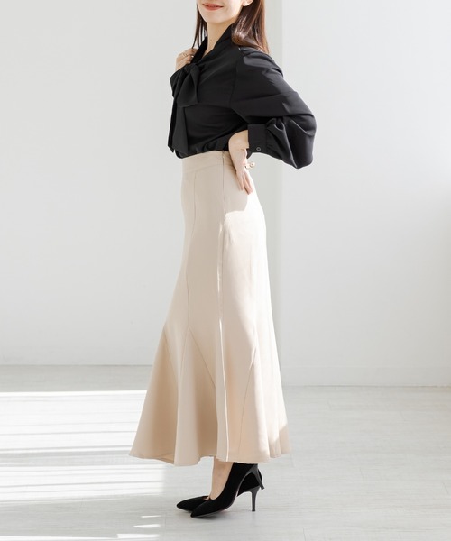 DAY CLOSET(デイ クローゼット)の「【ドラマ衣装提供】レディース アシメヘムボウタイブラウス(シャツ/ブラウス・レディース・ブラック/パープル/ホワイト/ミント/ベージュ・ONE SIZE)」の11枚目の写真