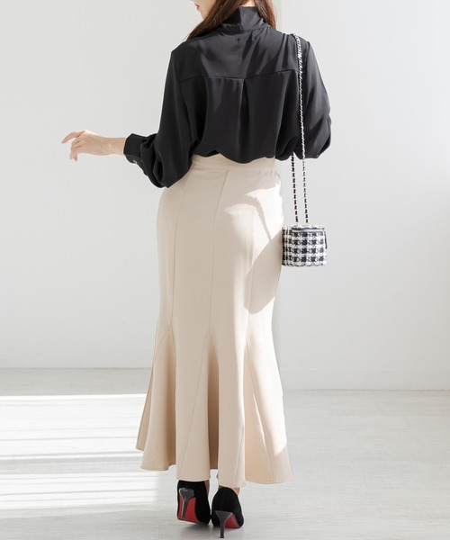 DAY CLOSET(デイ クローゼット)の「【ドラマ衣装提供】レディース アシメヘムボウタイブラウス(シャツ/ブラウス・レディース・ブラック/パープル/ホワイト/ミント/ベージュ・ONE SIZE)」の13枚目の写真