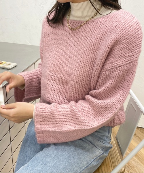 apres jour(アプレジュール)の「ローゲージニット【ZOZOTOWN限定アイテム】(ニット/セーター・レディース・アイボリー/モカ/ラベンダー/ピンク・X-LARGE/フリー)」の4枚目の写真