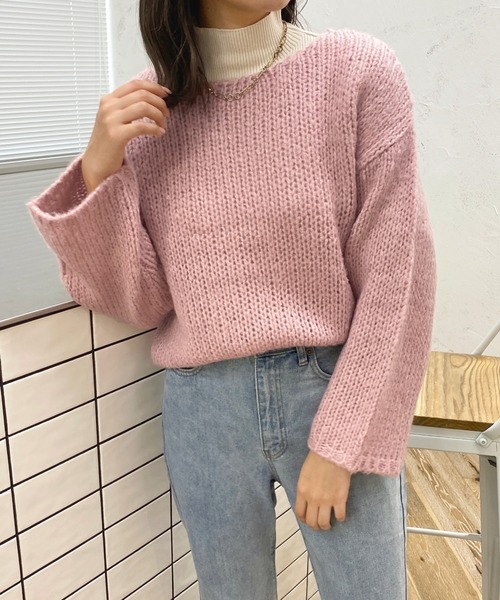 apres jour(アプレジュール)の「ローゲージニット【ZOZOTOWN限定アイテム】(ニット/セーター・レディース・アイボリー/モカ/ラベンダー/ピンク・X-LARGE/フリー)」の5枚目の写真