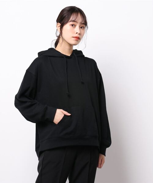 ehka sopo（エヘカソポ）の「ビッグシルエットパーカー（パーカー・レディース・ブラック/ベージュ/グレー/サックスブルー・ﾌﾘ-）」の2枚目の写真