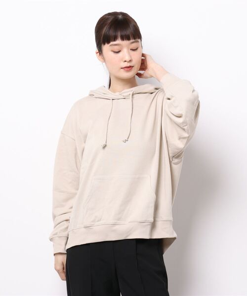 ehka sopo（エヘカソポ）の「ビッグシルエットパーカー（パーカー・レディース・ブラック/ベージュ/グレー/サックスブルー・ﾌﾘ-）」の11枚目の写真