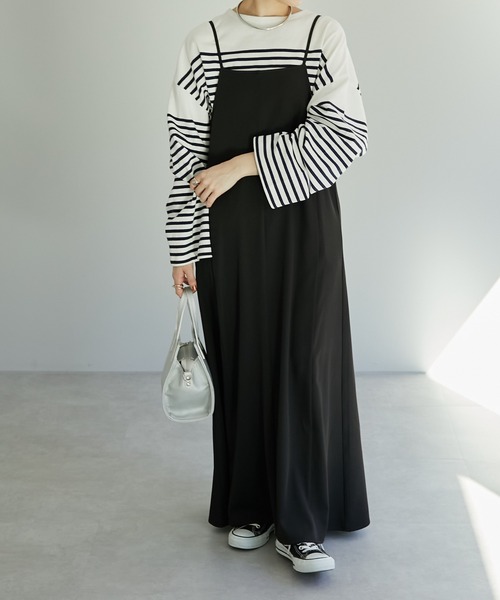 DISCOAT(ディスコート)の「【WEB限定】スクエアキャミワンピ(ワンピース・レディース・ブラック/グレー/ライトベージュ/グレイッシュベージュ・FREE)」の11枚目の写真