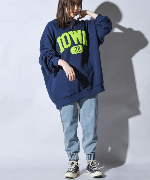 CALIFORNIA OUTFITTERS(カリフォルニア アウトフィッターズ)の「<ZOMBIE KOREA> COLLEGE LOGO CREW SWEAT(スウェット)」|ネイビー系