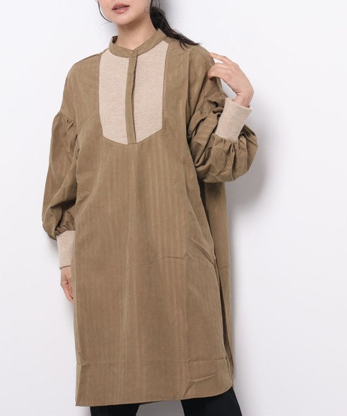 Idilliaco イデリコ Knit Stripe Gather Op 切り替えストライブワンピース ワンピース L H P エルエイチピー のファッション通販 Zozotown