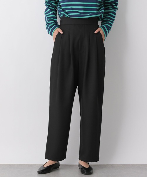 LEPSIM（レプシィム）の「ハイウエストタックデザインパンツ　256077（スラックス・レディース・ブラック/イエロー・MEDIUM/LARGE）」の2枚目の写真