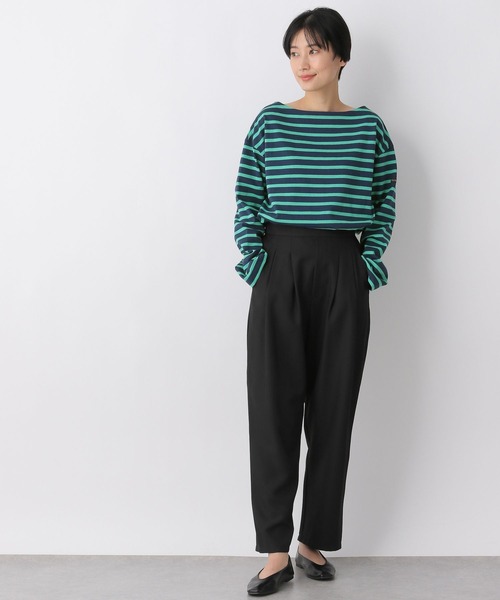 LEPSIM（レプシィム）の「ハイウエストタックデザインパンツ　256077（スラックス・レディース・ブラック/イエロー・MEDIUM/LARGE）」の4枚目の写真