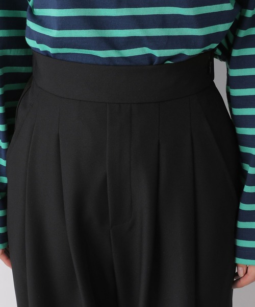 LEPSIM（レプシィム）の「ハイウエストタックデザインパンツ　256077（スラックス・レディース・ブラック/イエロー・MEDIUM/LARGE）」の8枚目の写真