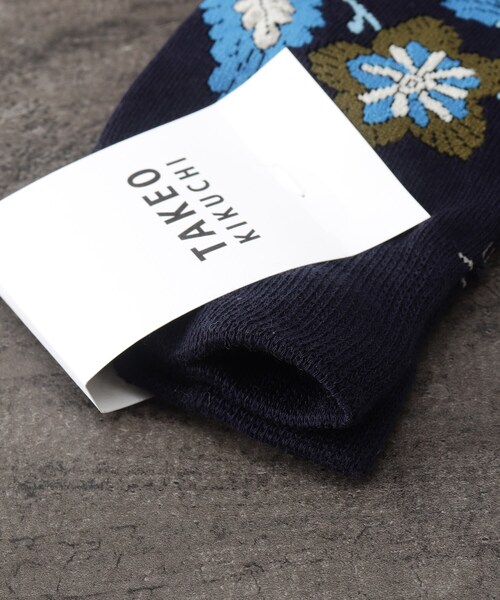 TAKEO KIKUCHI（タケオキクチ）の「◆フローラル ソックス（ソックス/靴下・メンズ・ブラウン系1/オリーブ系/ネイビー系・00）」の8枚目の写真